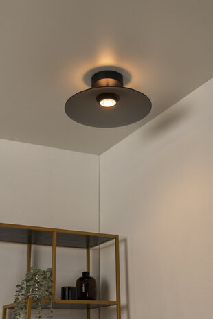 Lucide MENGA - Plafonnière - Ø 40 cm - LED Dimb. - 1x11W 2700K - Fumé - Premium Lucide MENGA - Plafonnière - Ø 40 cm - LED Dimb. - 1x11W 2700K - Fumé - Premium