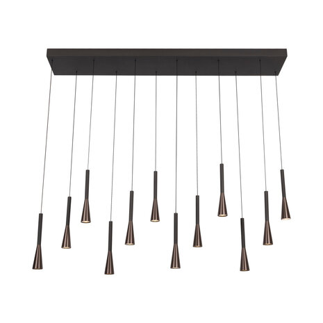 Lucide JOAKIM - Hanglamp - LED Dimb. - CCT - 12x7W 2700K/4000K - Met vervangbare LED-module - Koffie - Premium Lucide JOAKIM - Hanglamp - LED Dimb. - CCT - 12x7W 2700K/4000K - Met vervangbare LED-module - Koffie - Premium