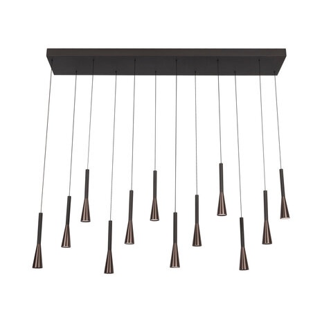 Lucide JOAKIM - Hanglamp - LED Dimb. - CCT - 12x7W 2700K/4000K - Met vervangbare LED-module - Koffie - Premium Lucide JOAKIM - Hanglamp - LED Dimb. - CCT - 12x7W 2700K/4000K - Met vervangbare LED-module - Koffie - Premium
