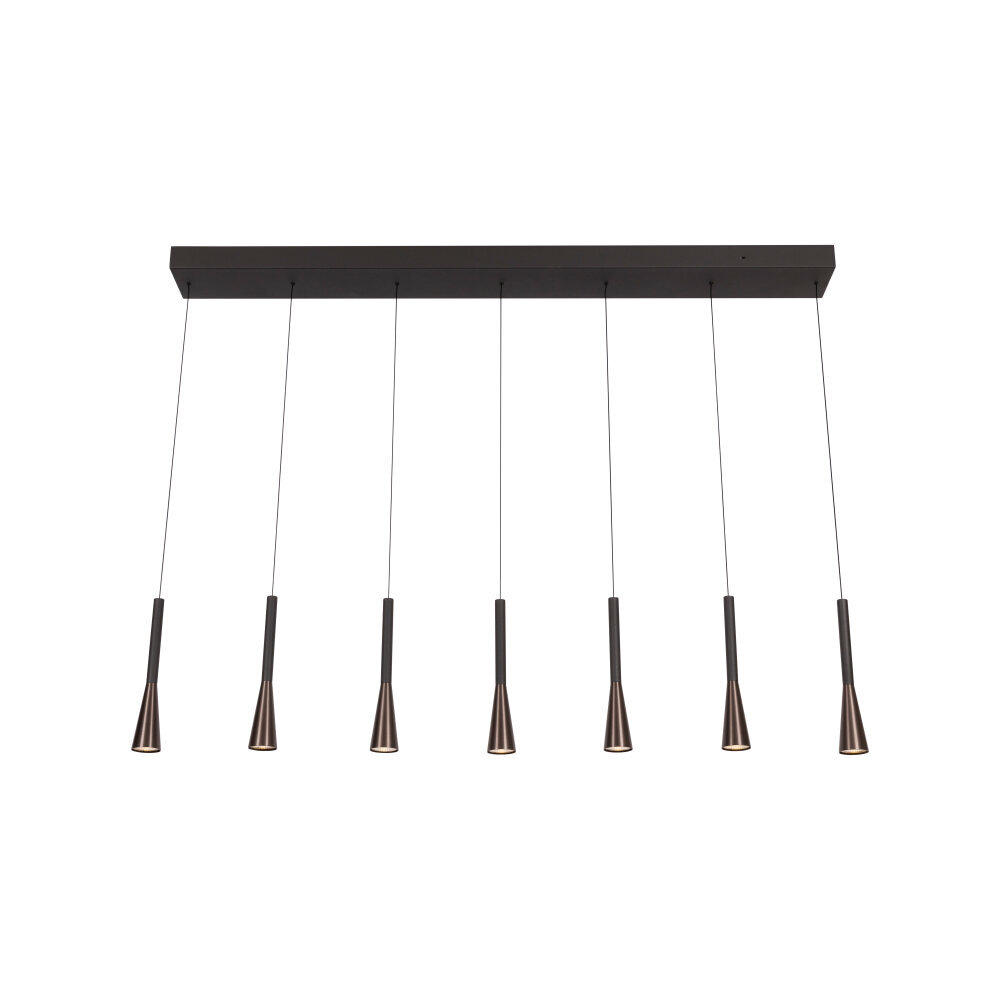 Lucide JOAKIM - Hanglamp - LED Dimb. - CCT - 7x6,2W 2700K/4000K - Met vervangbare LED-module - Koffie - Premium Lucide JOAKIM - Hanglamp - LED Dimb. - CCT - 7x6,2W 2700K/4000K - Met vervangbare LED-module - Koffie - Premium