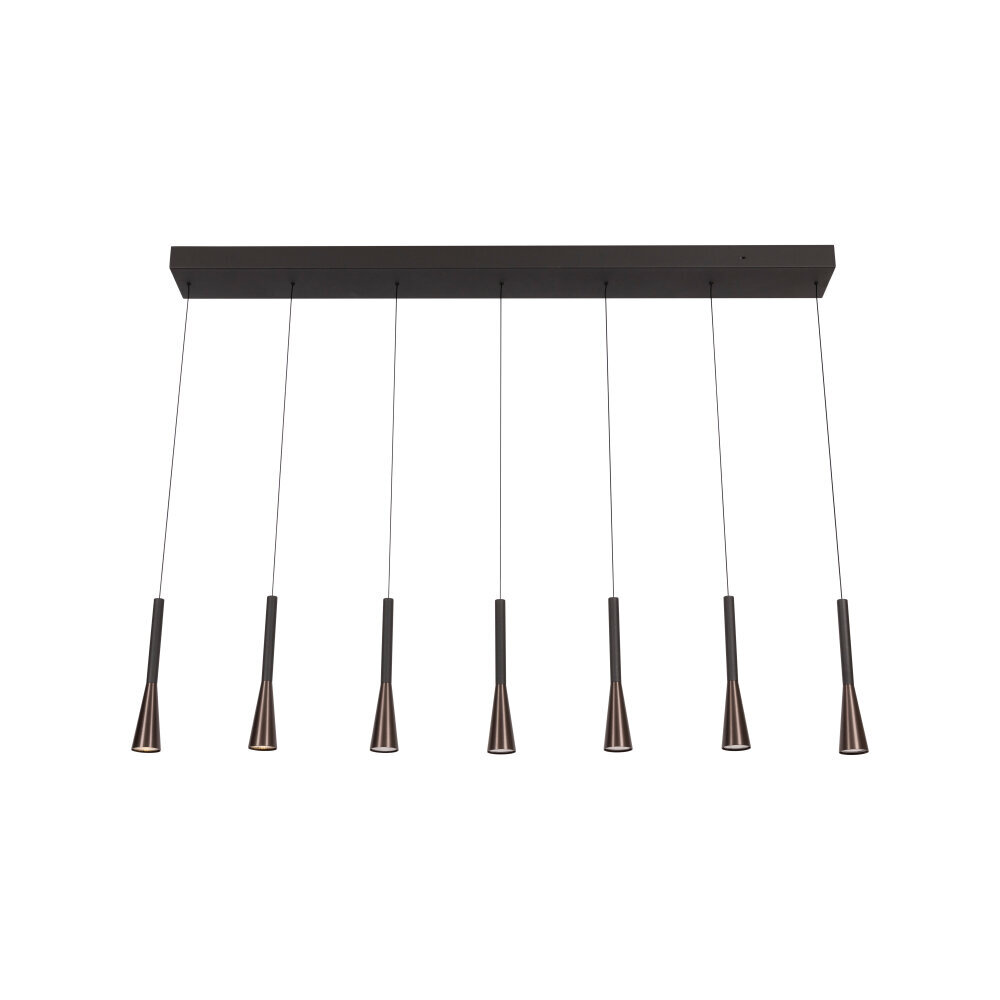 Lucide JOAKIM - Hanglamp - LED Dimb. - CCT - 7x6,2W 2700K/4000K - Met vervangbare LED-module - Koffie - Premium Lucide JOAKIM - Hanglamp - LED Dimb. - CCT - 7x6,2W 2700K/4000K - Met vervangbare LED-module - Koffie - Premium