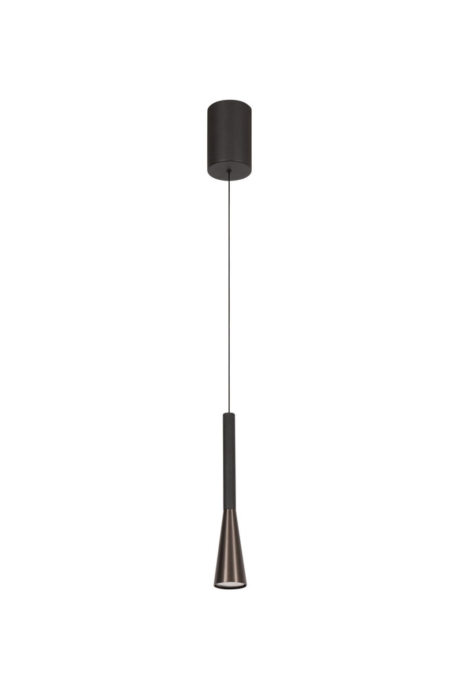 Lucide JOAKIM - Hanglamp - Ø 7,7 cm - LED Dimb. - CCT - 1x7W 2700K/4000K - Met vervangbare LED-module - Koffie - Premium
