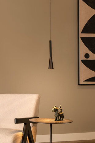 Lucide JOAKIM - Hanglamp - Ø 7,7 cm - LED Dimb. - CCT - 1x7W 2700K/4000K - Met vervangbare LED-module - Koffie - Premium