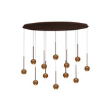Lucide CALINA - Hanglamp - LED Dimb. - CCT - 12x7W 2200K/3300K - Met vervangbare LED-module - Koffie - Premium Lucide CALINA - Hanglamp - LED Dimb. - CCT - 12x7W 2200K/3300K - Met vervangbare LED-module - Koffie - Premium
