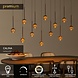 Lucide CALINA - Hanglamp - LED Dimb. - CCT - 12x7W 2200K/3300K - Met vervangbare LED-module - Koffie - Premium Lucide CALINA - Hanglamp - LED Dimb. - CCT - 12x7W 2200K/3300K - Met vervangbare LED-module - Koffie - Premium