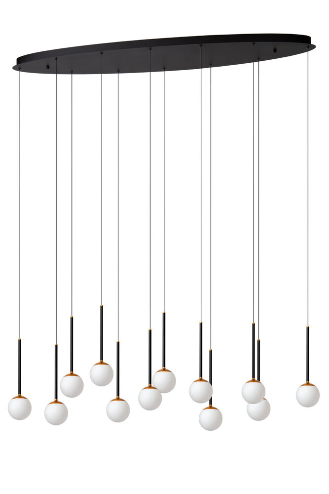 Lucide CALINA - Hanglamp - LED Dimb. - CCT - 12x7W 2200K/3300K - Met vervangbare LED-module - Zwart - Premium Lucide CALINA - Hanglamp - LED Dimb. - CCT - 12x7W 2200K/3300K - Met vervangbare LED-module - Zwart - Premium