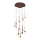 Lucide CALINA - Hanglamp - Ø 69,9 cm - LED Dimb. - CCT - 12x7W 2200K/3300K - Met vervangbare LED-module - Koffie - Premium
