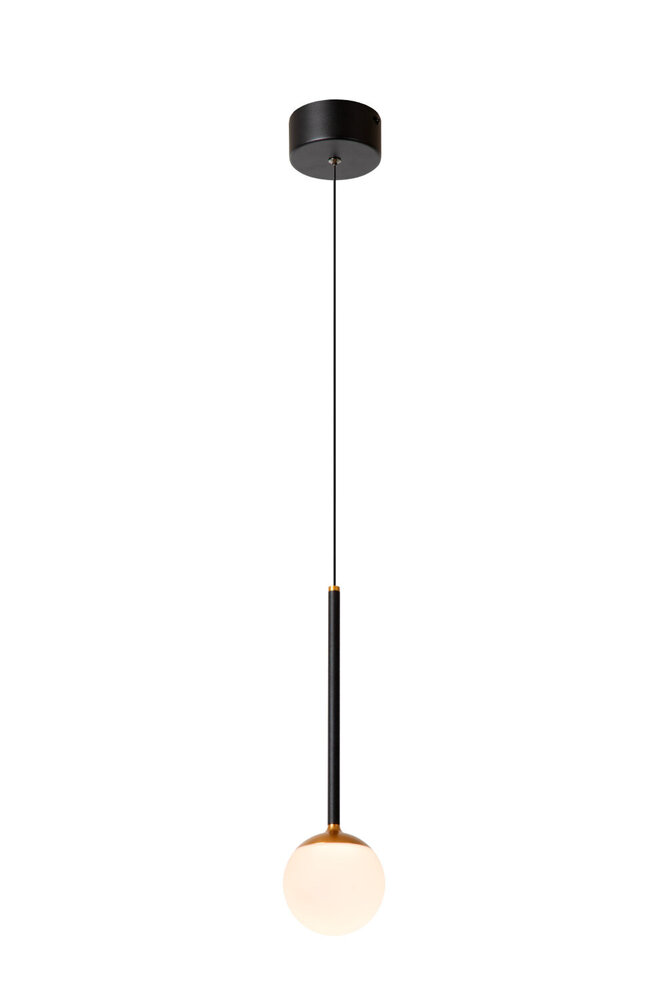 Lucide CALINA - Hanglamp - Ø 9,9 cm - LED Dimb. - CCT - 1x7W 2200K/3300K - Met vervangbare LED-module - Zwart - Premium