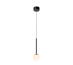 Lucide CALINA - Hanglamp - Ø 9,9 cm - LED Dimb. - CCT - 1x7W 2200K/3300K - Met vervangbare LED-module - Zwart - Premium