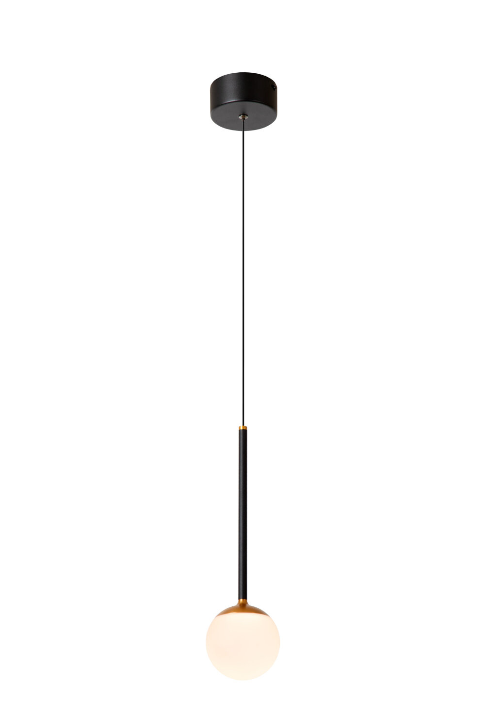 Lucide CALINA - Hanglamp - Ø 9,9 cm - LED Dimb. - CCT - 1x7W 2200K/3300K - Met vervangbare LED-module - Zwart - Premium