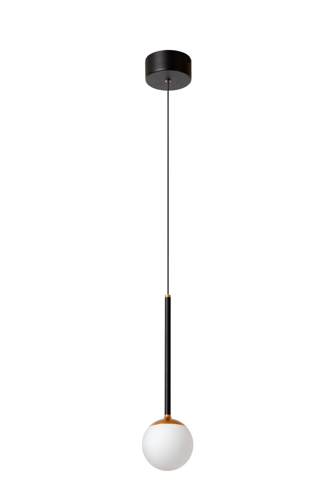 Lucide CALINA - Hanglamp - Ø 9,9 cm - LED Dimb. - CCT - 1x7W 2200K/3300K - Met vervangbare LED-module - Zwart - Premium