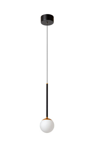Lucide CALINA - Hanglamp - Ø 9,9 cm - LED Dimb. - CCT - 1x7W 2200K/3300K - Met vervangbare LED-module - Zwart - Premium