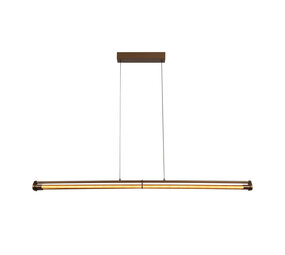 Lucide JANDERIN - Hanglamp - LED Dimb. - CCT - 2x16,5W 2700K/4000K - Handbewegingssensor - Champagne kleur - Vibes