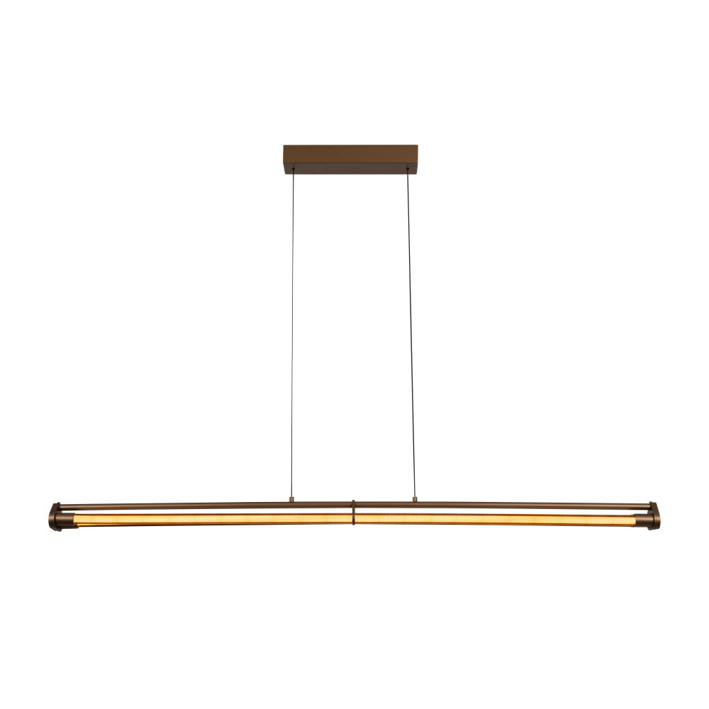 Lucide JANDERIN - Hanglamp - LED Dimb. - CCT - 2x16,5W 2700K/4000K - Handbewegingssensor - Champagne kleur - Vibes