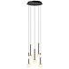 Lucide CALINA - Hanglamp - Ø 42 cm - LED Dimb. - 5x8,2W 2700K - Zwart - Premium
