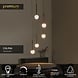 Lucide CALINA - Hanglamp - Ø 42 cm - LED Dimb. - 5x8,2W 2700K - Zwart - Premium