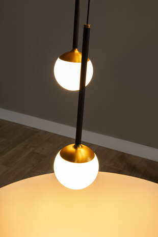 Lucide CALINA - Hanglamp - Ø 42 cm - LED Dimb. - 5x8,2W 2700K - Zwart - Premium