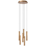 Lucide GRIFFITH - Hanglamp - Ø 38 cm - LED Dimb. - CCT - 6x6W 2700K/4000K - Geschikt voor vide en hoge plafonds - Brons - Premium
