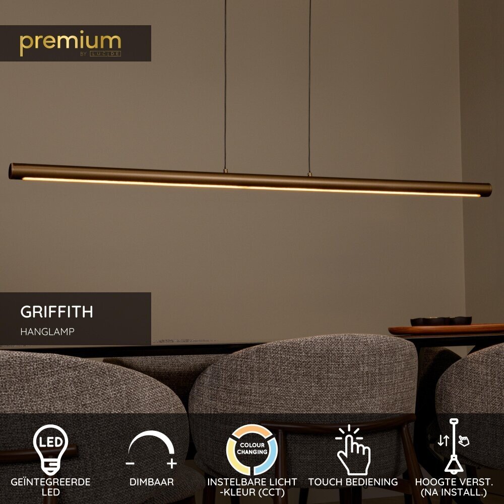 Lucide GRIFFITH - Hanglamp - LED Dimb. - CCT - 1x33W 2700K/4000K - Brons - Premium