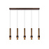 MARGARY - Hanglamp - LED Dimb. - 5x4,2W 2700K - Koffie