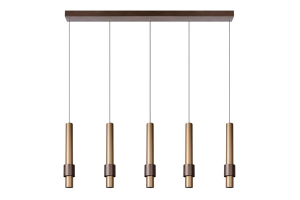 Lucide MARGARY - Hanglamp - LED Dimb. - 5x4,2W 2700K - Koffie Lucide MARGARY - Hanglamp - LED Dimb. - 5x4,2W 2700K - Koffie