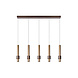 Lucide MARGARY - Hanglamp - LED Dimb. - 5x4,2W 2700K - Koffie Lucide MARGARY - Hanglamp - LED Dimb. - 5x4,2W 2700K - Koffie