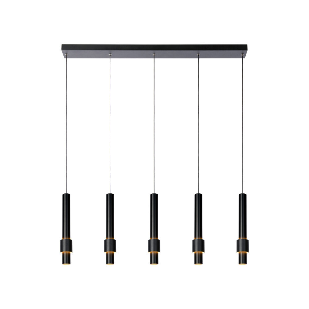 Lucide MARGARY - Hanglamp - LED Dimb. - 5x4,2W 2700K - Zwart Lucide MARGARY - Hanglamp - LED Dimb. - 5x4,2W 2700K - Zwart