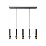 Lucide MARGARY - Hanglamp - LED Dimb. - 5x4,2W 2700K - Zwart