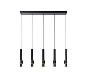 Lucide MARGARY - Hanglamp - LED Dimb. - 5x4,2W 2700K - Zwart