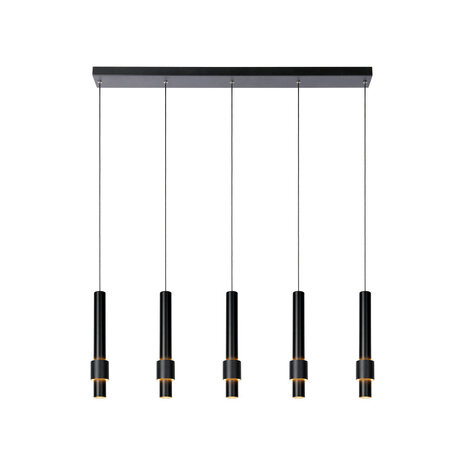 Lucide MARGARY - Hanglamp - LED Dimb. - 5x4,2W 2700K - Zwart Lucide MARGARY - Hanglamp - LED Dimb. - 5x4,2W 2700K - Zwart