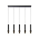 Lucide MARGARY - Hanglamp - LED Dimb. - 5x4,2W 2700K - Zwart Lucide MARGARY - Hanglamp - LED Dimb. - 5x4,2W 2700K - Zwart
