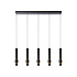 MARGARY - Hanglamp - LED Dimb. - 5x4,2W 2700K - Zwart