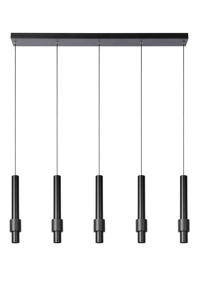 Lucide MARGARY - Hanglamp - LED Dimb. - 5x4,2W 2700K - Zwart Lucide MARGARY - Hanglamp - LED Dimb. - 5x4,2W 2700K - Zwart