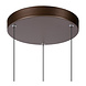 Lucide MARGARY - Hanglamp - Ø 28 cm - LED Dimb. - 3x4W 2700K - Koffie