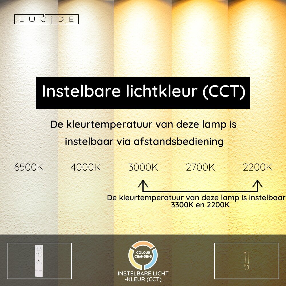 Lucide JANDERIN - Plafonnière - LED Dimb. - CCT - 1x36W 2200K/3300K - Champagne kleur - Vibes Lucide JANDERIN - Plafonnière - LED Dimb. - CCT - 1x36W 2200K/3300K - Champagne kleur - Vibes