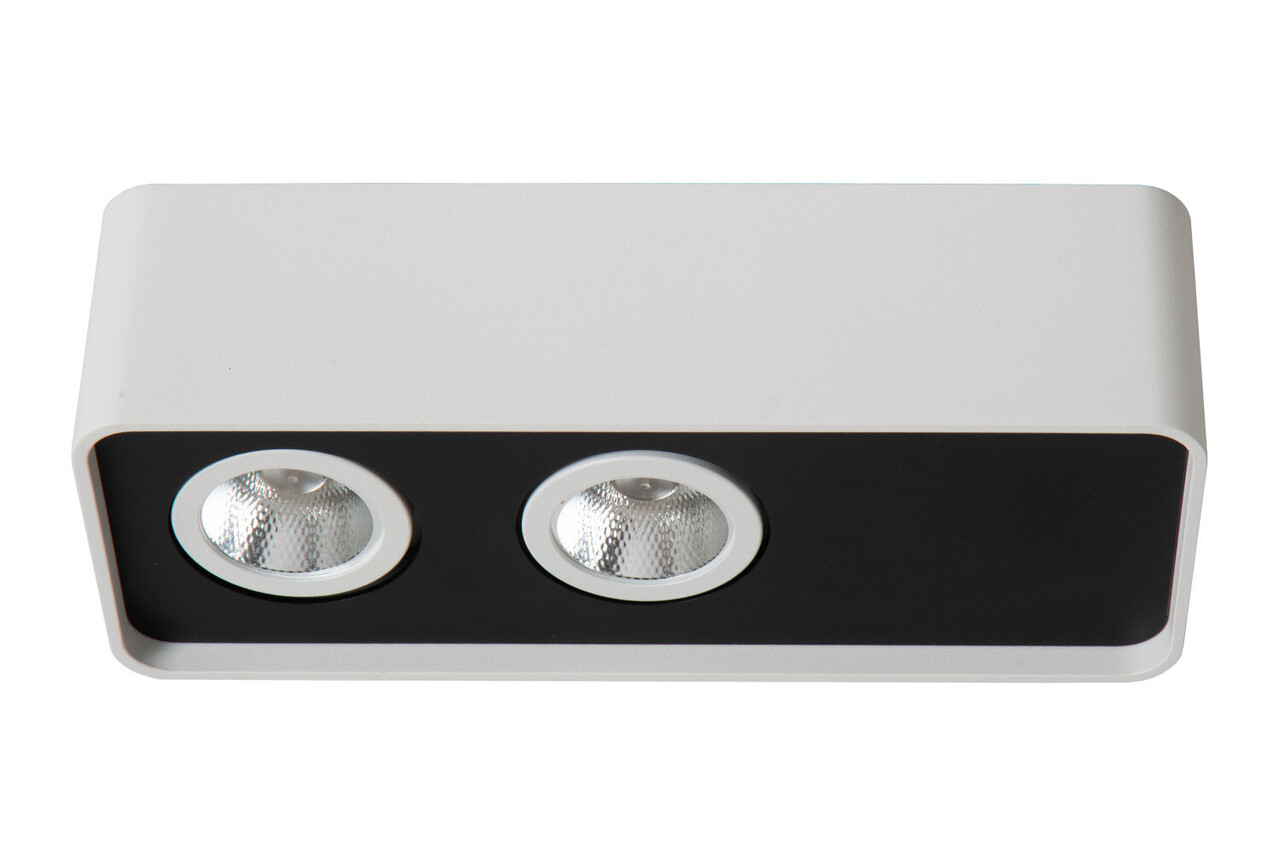 Lucide ANGULAR - Plafondspot - LED Dimb. - 2x5W 2700K - Wit - Premium Lucide ANGULAR - Plafondspot - LED Dimb. - 2x5W 2700K - Wit - Premium