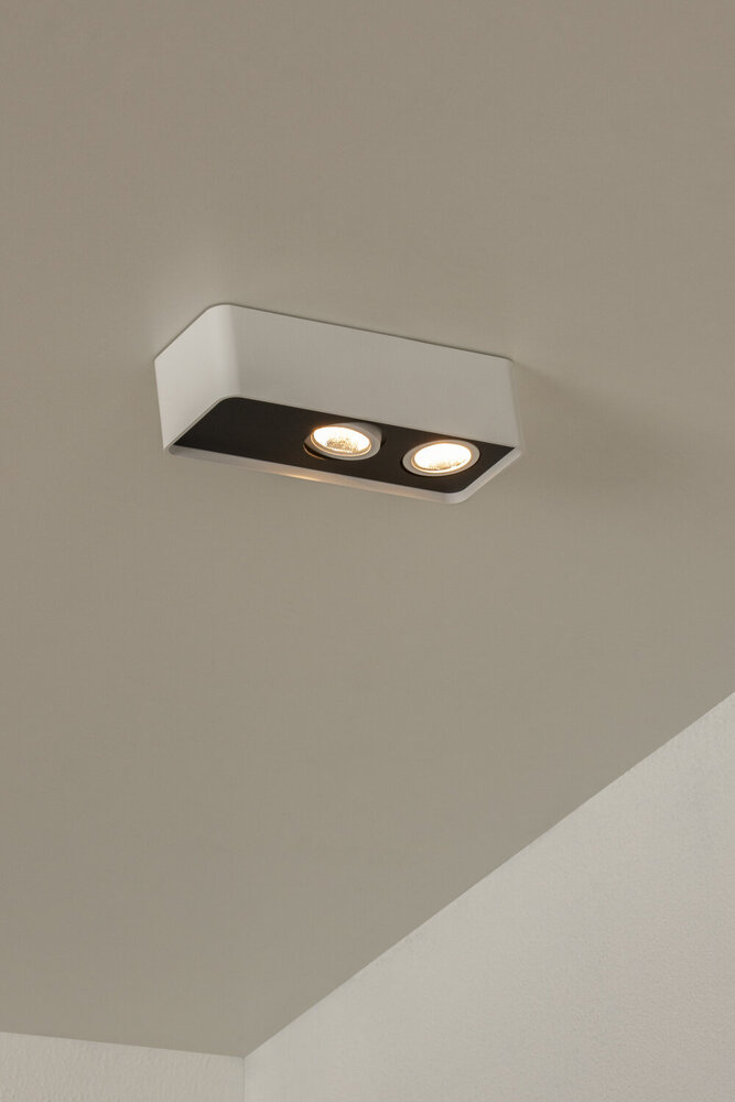 Lucide ANGULAR - Plafondspot - LED Dimb. - 2x5W 2700K - Wit - Premium Lucide ANGULAR - Plafondspot - LED Dimb. - 2x5W 2700K - Wit - Premium