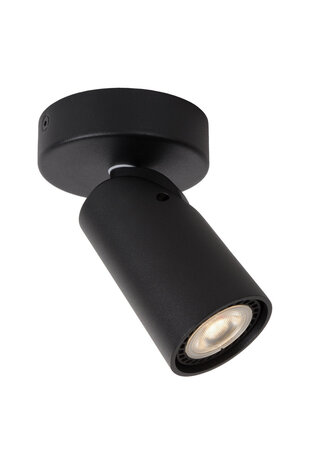 Lucide XYRUS - Plafondspot - Ø 9 cm - LED Dim to warm - GU10 (MR16) - 1x5W 2200K/3000K - Zwart Lucide XYRUS - Plafondspot - Ø 9 cm - LED Dim to warm - GU10 (MR16) - 1x5W 2200K/3000K - Zwart
