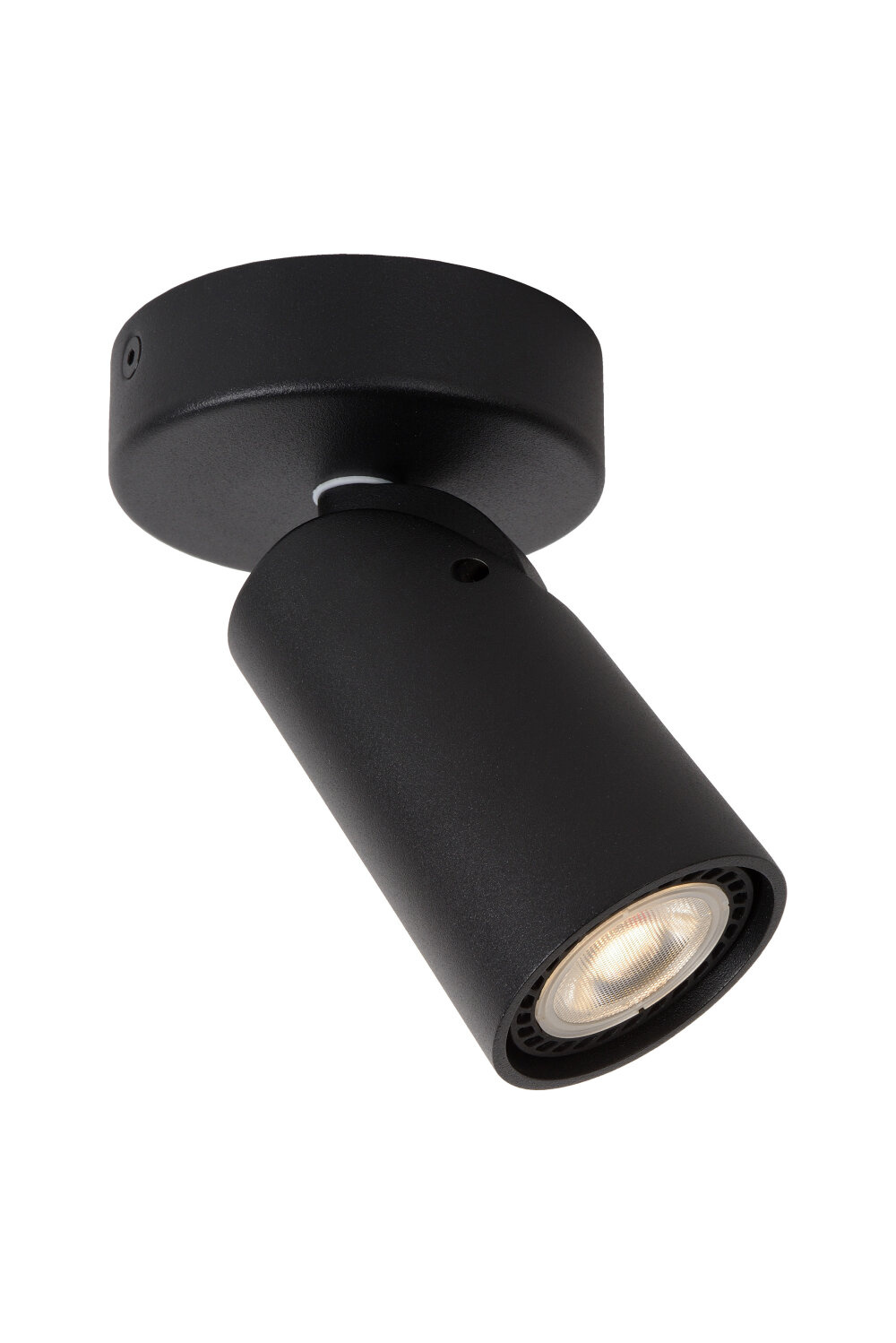 Lucide XYRUS - Plafondspot - Ø 9 cm - LED Dim to warm - GU10 (MR16) - 1x5W 2200K/3000K - Zwart