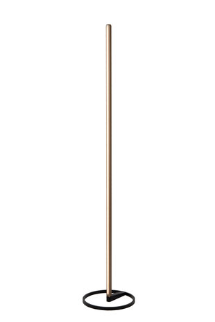 Lucide BRAGA - Vloerlamp - Ø 30 cm - LED Dimb. - CCT - 1x22W 2700K/4000K - Koffie - Premium