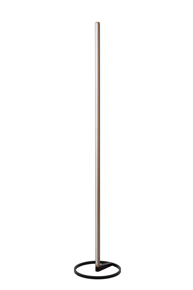 Lucide BRAGA - Vloerlamp - Ø 30 cm - LED Dimb. - CCT - 1x22W 2700K/4000K - Koffie - Premium