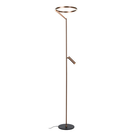 Lucide APPLAUSE - Vloerlamp - Ø 33 cm - LED Dimb. - CCT - 2700K/4000K - Koffie - Premium