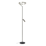 Lucide APPLAUSE - Vloerlamp - Ø 33 cm - LED Dimb. - CCT - 2700K/4000K - Grijs ijzer - Premium
