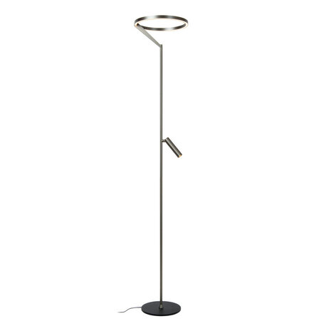 Lucide APPLAUSE - Vloerlamp - Ø 33 cm - LED Dimb. - CCT - 2700K/4000K - Grijs ijzer - Premium Lucide APPLAUSE - Vloerlamp - Ø 33 cm - LED Dimb. - CCT - 2700K/4000K - Grijs ijzer - Premium