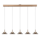 Lucide SANTIAGO - Hanglamp - LED Dimb. - CCT - 5x10W 2700K/4000K - Amber - Premium