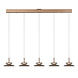 Lucide SANTIAGO - Hanglamp - LED Dimb. - CCT - 5x10W 2700K/4000K - Amber - Premium Lucide SANTIAGO - Hanglamp - LED Dimb. - CCT - 5x10W 2700K/4000K - Amber - Premium