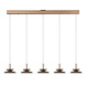 Lucide SANTIAGO - Hanglamp - LED Dimb. - CCT - 5x10W 2700K/4000K - Amber - Premium Lucide SANTIAGO - Hanglamp - LED Dimb. - CCT - 5x10W 2700K/4000K - Amber - Premium