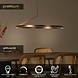Lucide APPLAUSE - Hanglamp - Ø 80 cm - LED Dimb. - CCT - 1x50W 2700K/4000K - Handbewegingssensor - Koffie - Premium