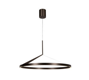 Lucide APPLAUSE - Hanglamp - Ø 80 cm - LED Dimb. - CCT - 1x50W 2700K/4000K - Handbewegingssensor - Grijs ijzer - Premium