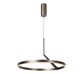 Lucide APPLAUSE - Hanglamp - Ø 60 cm - LED Dimb. - CCT - 1x32W 2700K/4000K - Handbewegingssensor - Grijs ijzer - Premium